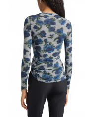 Suspended Ascii Top - Coperni - Print-Blue