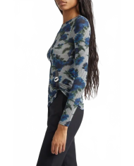 Suspended Ascii Top - Coperni - Print-Blue