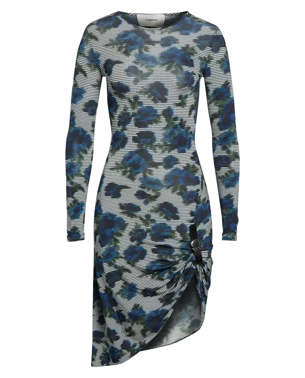 Suspended Ascii Midi Dress - Coperni - Print-Blue