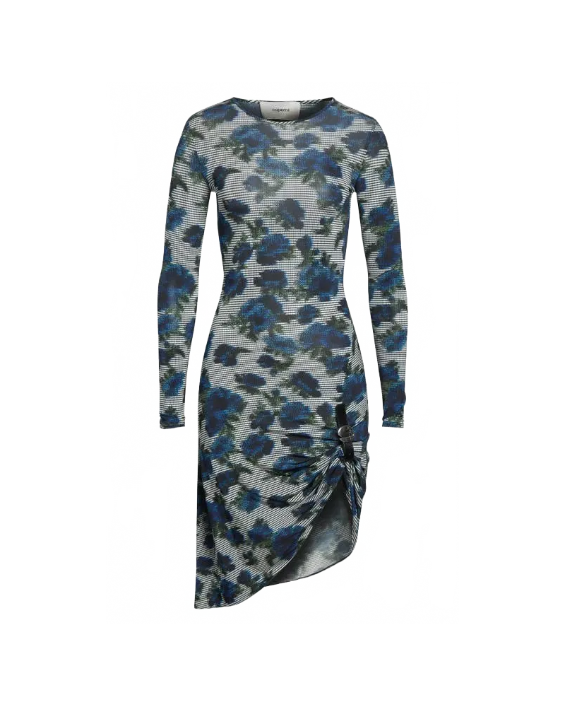 Suspended Ascii Midi Dress - Coperni - Print-Blue