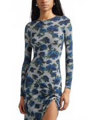 Suspended Ascii Midi Dress - Coperni - Print-Blue