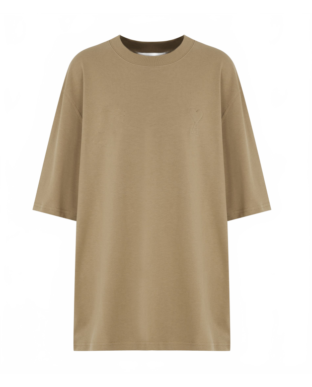 Tshirt Grand Adc Embosse - Ami - Camel