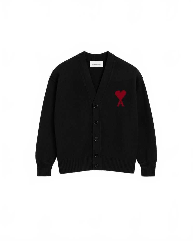 Cardigan Ami De Coeur - Ami - Noir / Rouge