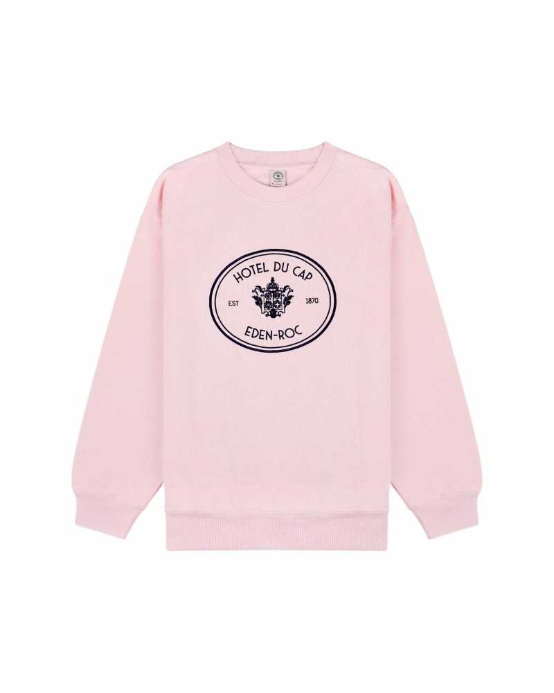 Eden Crest Embroidered Crewneck - Sporty And Rich - Pink Dolphin Eden Crest Embroidered Crewneck - Sporty And Rich - Pink Dolphin