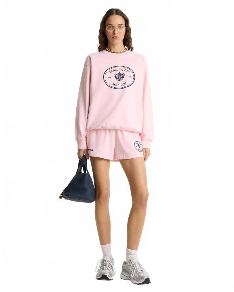 Eden Crest Embroidered Crewneck - Sporty And Rich - Pink Dolphin Eden Crest Embroidered Crewneck - Sporty And Rich - Pink Dolphin