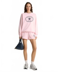 Eden Crest Embroidered Crewneck - Sporty And Rich - Pink Dolphin Eden Crest Embroidered Crewneck - Sporty And Rich - Pink Dolphin