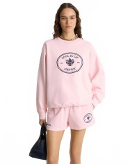 Eden Crest Embroidered Crewneck - Sporty And Rich - Pink Dolphin Eden Crest Embroidered Crewneck - Sporty And Rich - Pink Dolphin