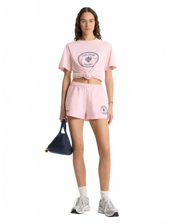 Eden Crest Embroidered Disco Short - Sporty And Rich - Pink Dolphin Eden Crest Embroidered Disco Short - Sporty And Rich - Pink Dolphin