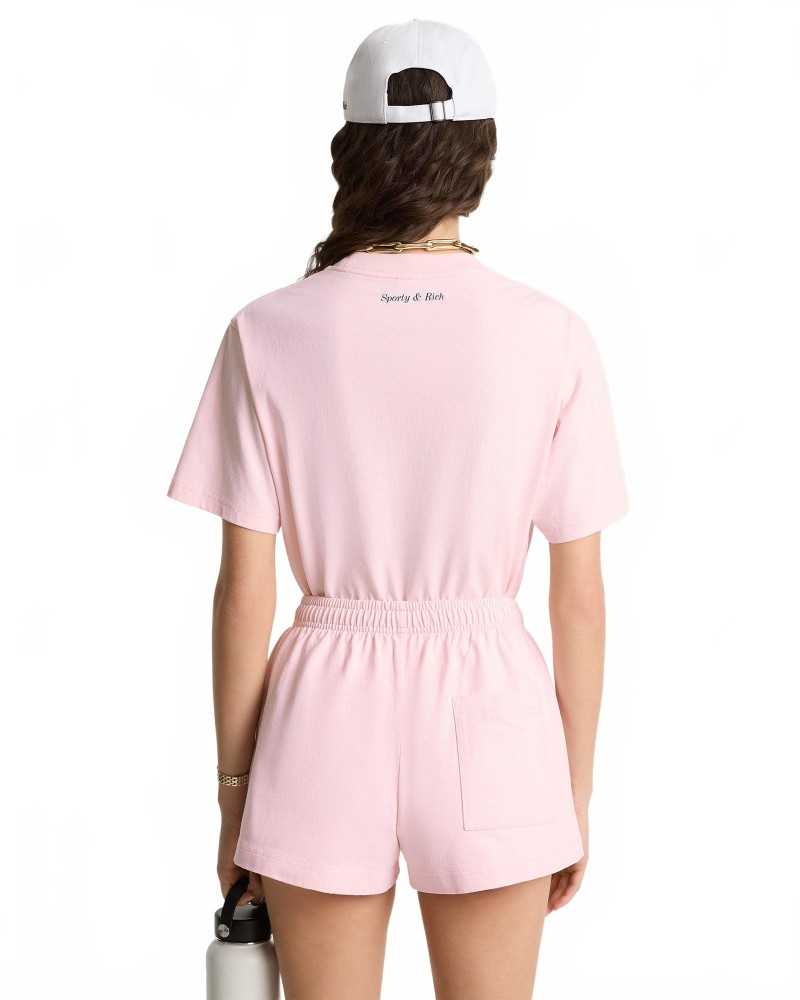 Eden Crest T-shirt - Sporty And Rich - Pink Dolphin