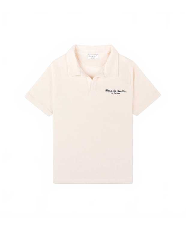 Eden Script Terry Polo - Sporty And Rich - Cream