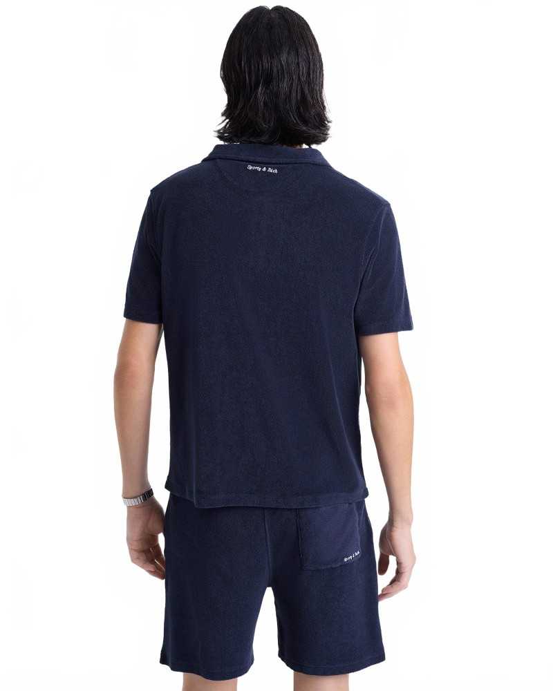 Eden Script Terry Polo - Sporty And Rich - Dark Navy Eden Script Terry Polo - Sporty And Rich - Dark Navy
