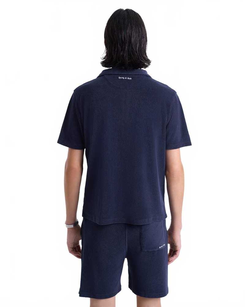 Eden Script Unisex Terry Short - Sporty And Rich - Dark Navy Eden Script Unisex Terry Short - Sporty And Rich - Dark Navy