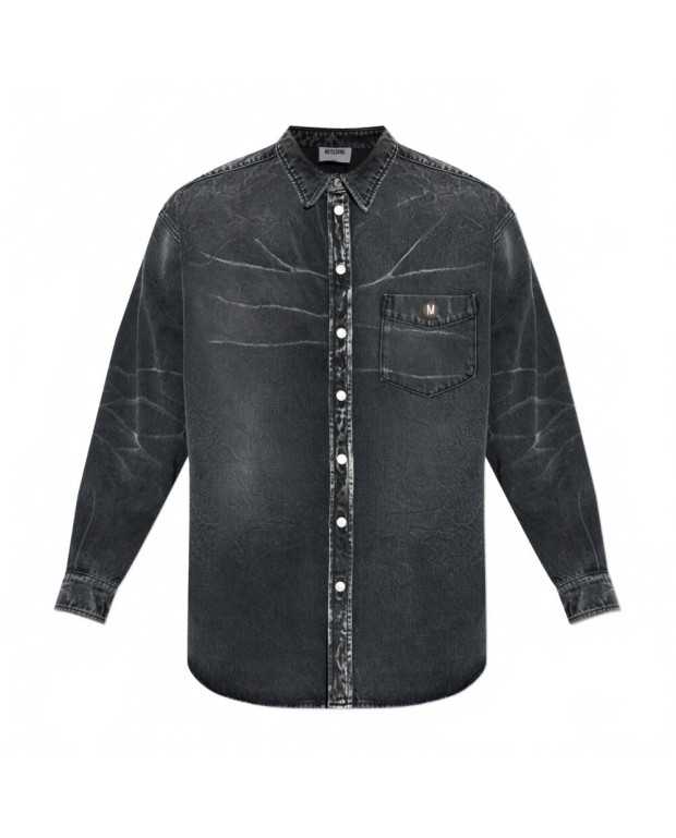 Chemise En Denim Delave - Moschino - Black