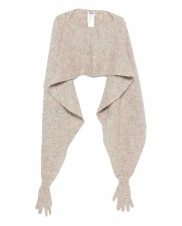 Cape En Mohair Brossé - Moschino - Beige