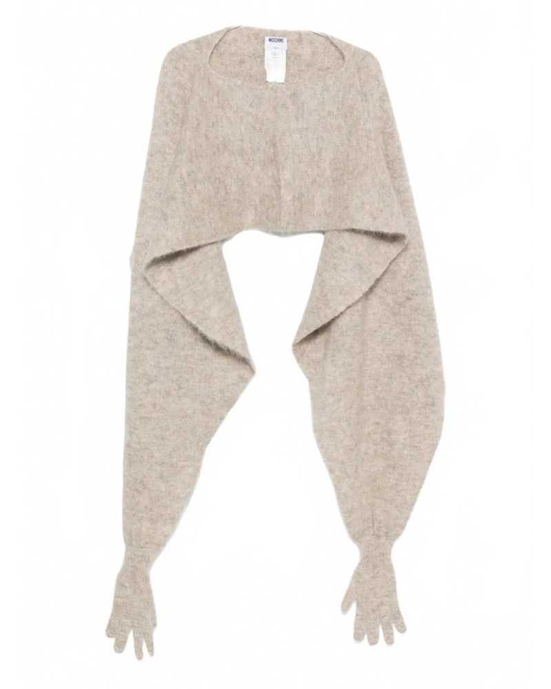 Brushed Mohair Cape - Moschino - Beige