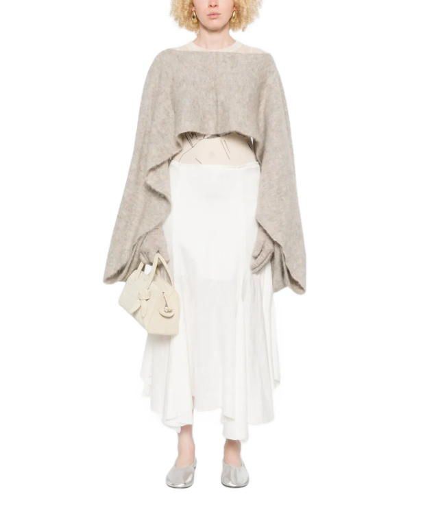 Brushed Mohair Cape - Moschino - Beige Brushed Mohair Cape - Moschino - Beige