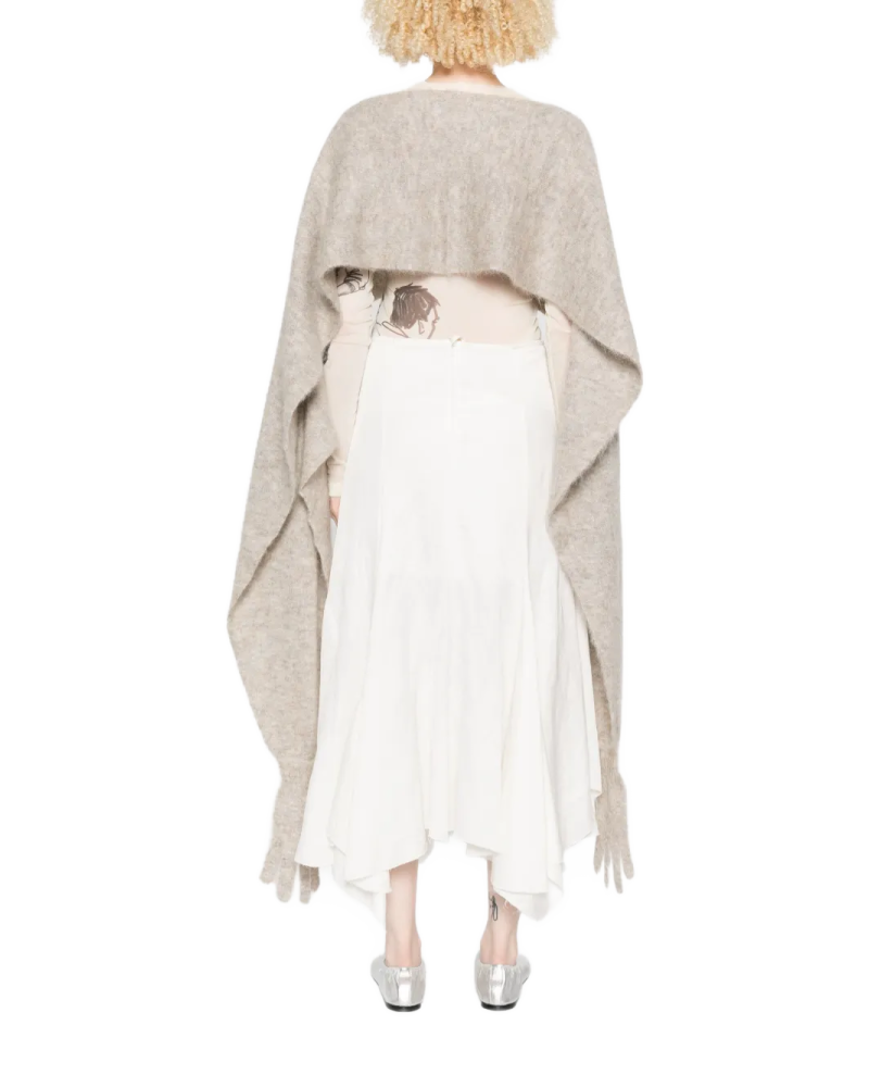 Cape En Mohair Brossé - Moschino - Beige