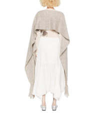 Brushed Mohair Cape - Moschino - Beige