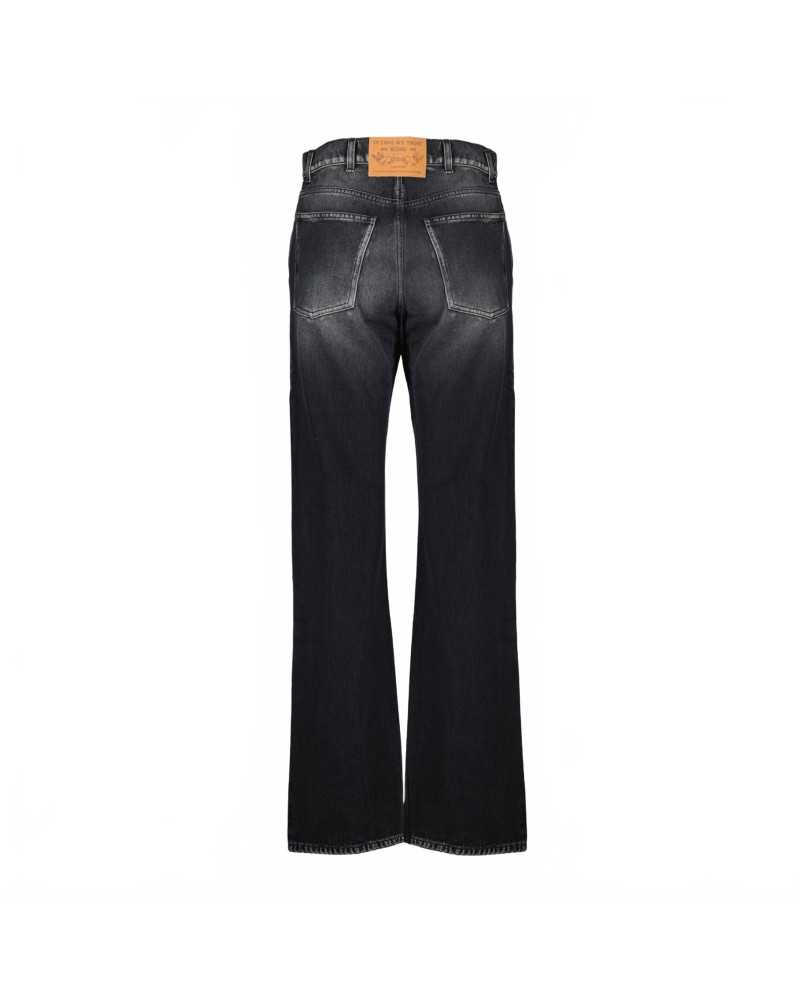 Pantalon En Denim Delave - Moschino - Black Pantalon En Denim Delave - Moschino - Black