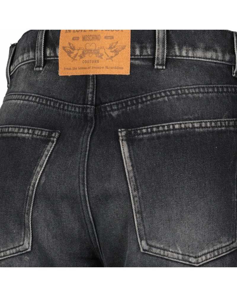 Pantalon En Denim Delave - Moschino - Black Pantalon En Denim Delave - Moschino - Black