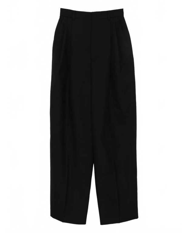 Pantalon Long En Laine - Moschino - Black