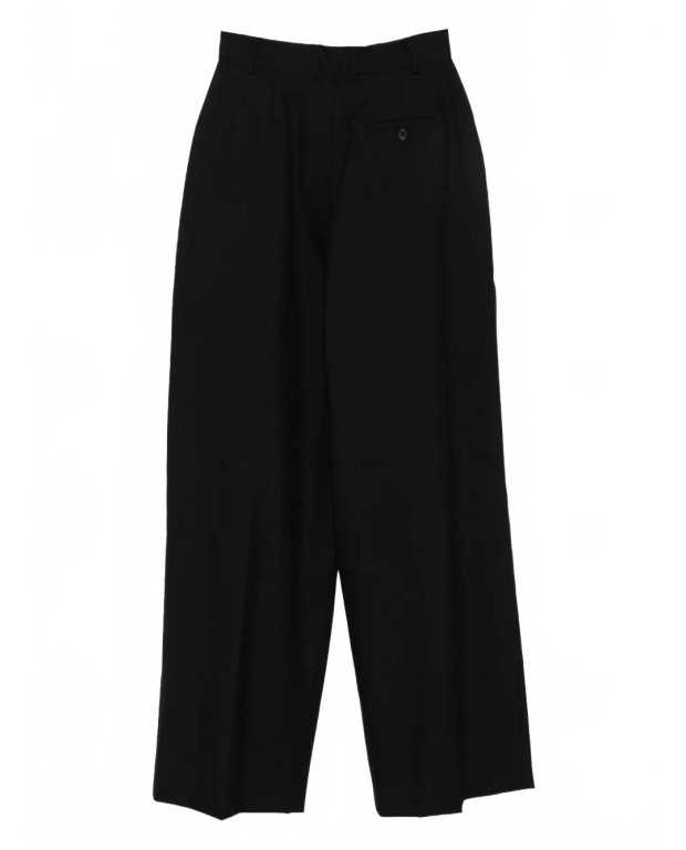 Pantalon Long En Laine - Moschino - Black