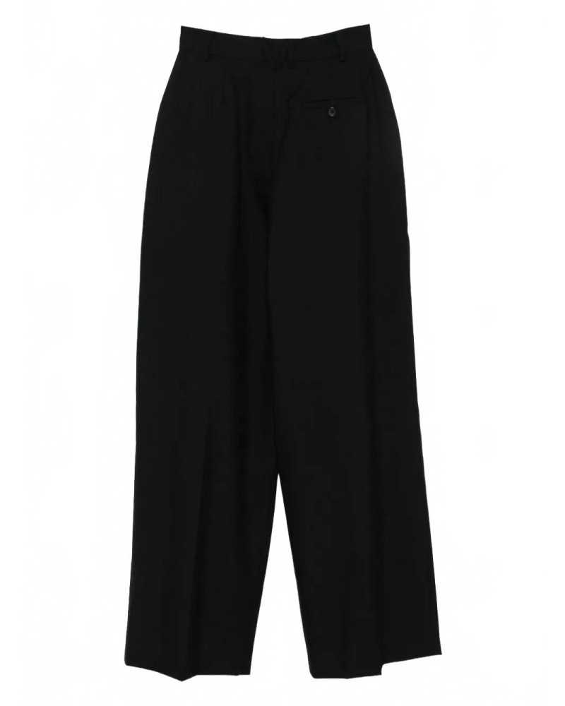 Pantalon Long En Laine - Moschino - Black Pantalon Long En Laine - Moschino - Black