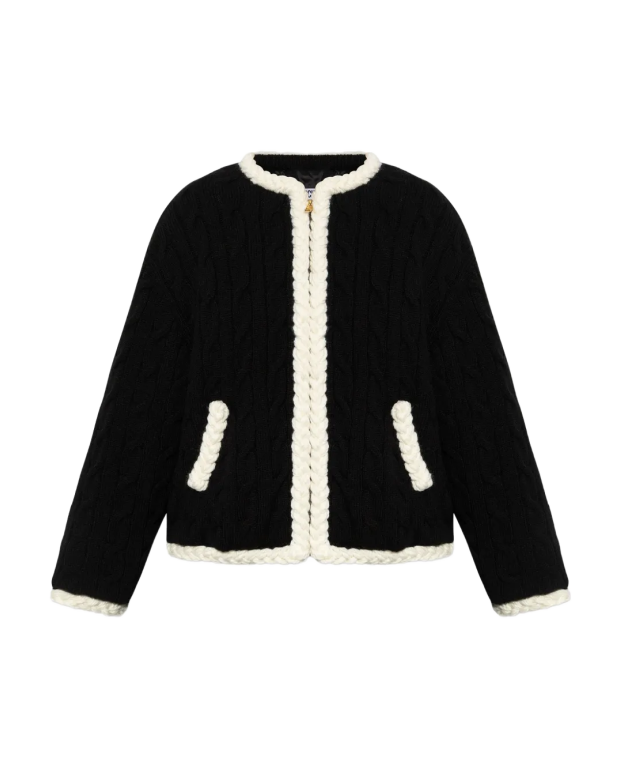 Alpaca Short Jacket - Moschino - Multi Black