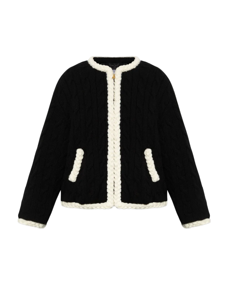 Veste Courte En Alpaga - Moschino - Multi Black Veste Courte En Alpaga - Moschino - Multi Black