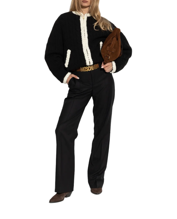 Alpaca Short Jacket - Moschino - Multi Black