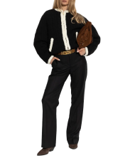 Veste Courte En Alpaga - Moschino - Multi Black Veste Courte En Alpaga - Moschino - Multi Black