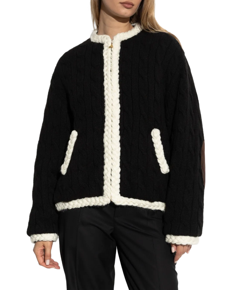 Veste Courte En Alpaga - Moschino - Multi Black Veste Courte En Alpaga - Moschino - Multi Black