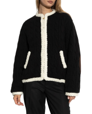 Alpaca Short Jacket - Moschino - Multi Black