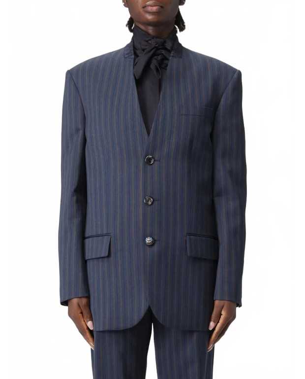 Wool Jacket - Moschino - Multi Blue