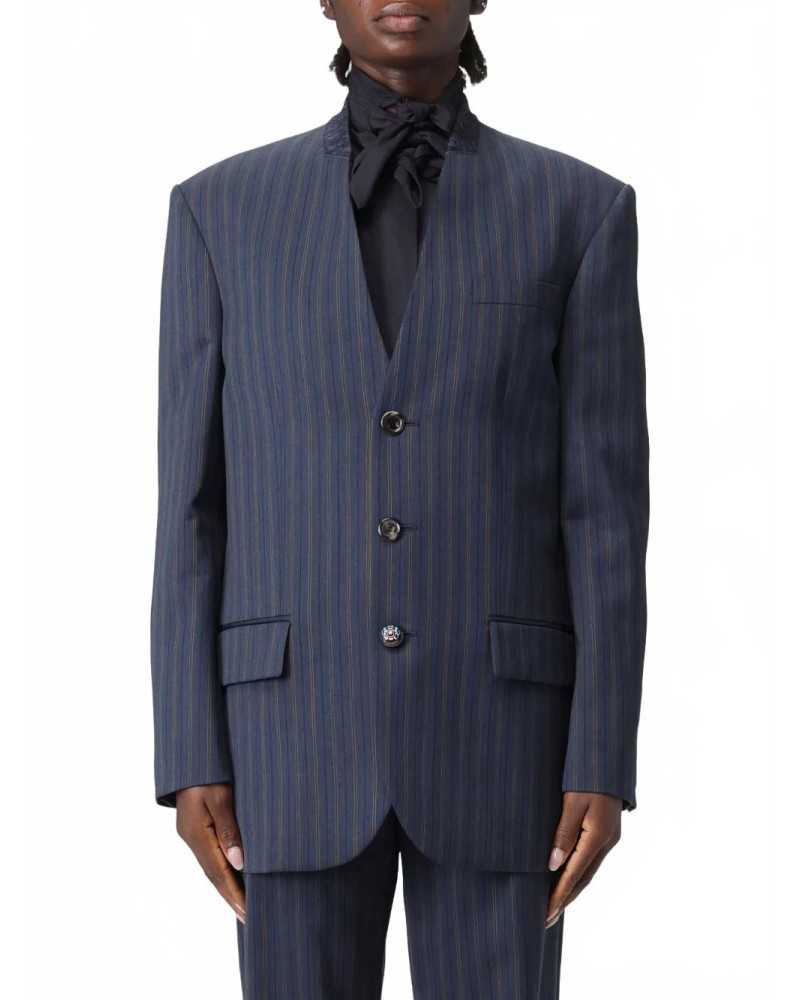 Wool Jacket - Moschino - Multi Blue