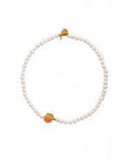Pearl Shiny Orange Necklace - Pura Utz - Orange Pearl Shiny Orange Necklace - Pura Utz - Orange