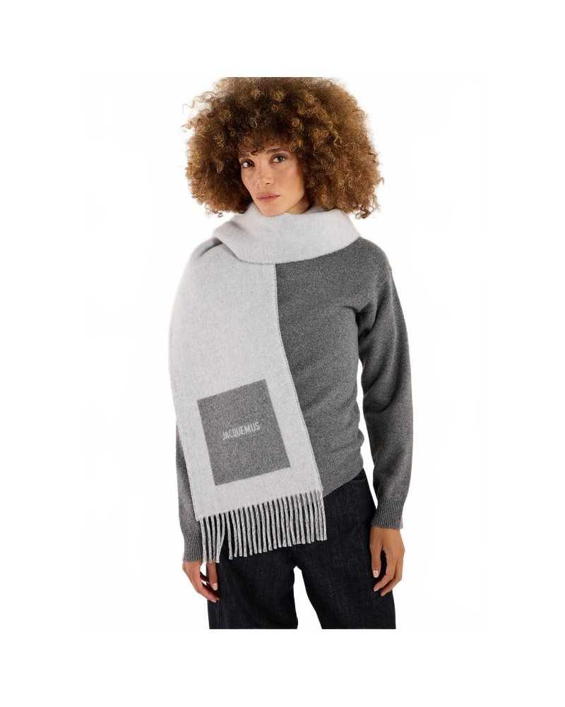 Round Square Scarf - Jacquemus - Multi Grey