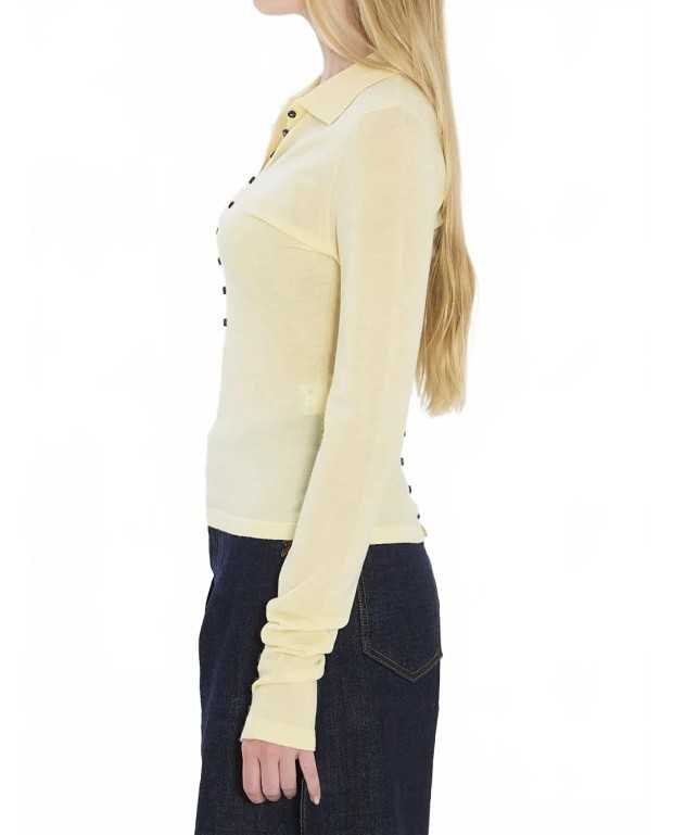 Le Polo Merino Manches Longues - Jacquemus - Pale Yellow Le Polo Merino Manches Longues - Jacquemus - Pale Yellow