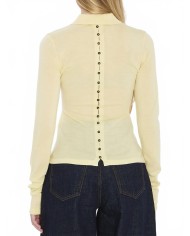 Le Polo Merino Manches Longues - Jacquemus - Pale Yellow Le Polo Merino Manches Longues - Jacquemus - Pale Yellow