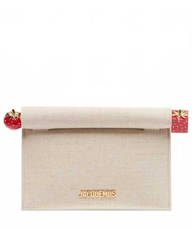La Petite Pochette Rond Carre - Jacquemus - Light Greige