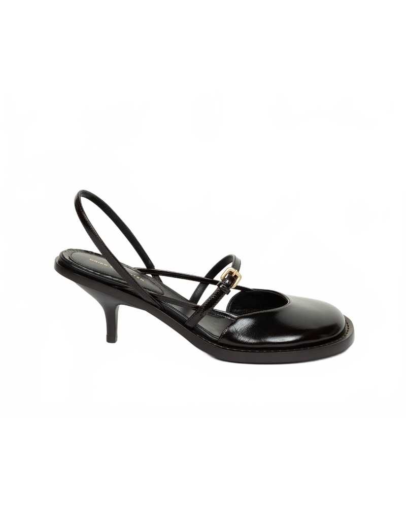 Strappy Leather Pump - Dries Van Noten - Dark Brown Strappy Leather Pump - Dries Van Noten - Dark Brown