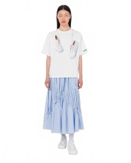 T-shirt Baskets En Coton Biologique - Moschino - Blanc