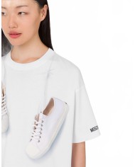 Organic Cotton Sneakers T-Shirt - Moschino - White