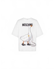 Organic Cotton Goose T-shirt - Moschino - White