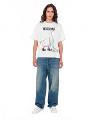 T-shirt Oie En Coton Biologique - Moschino - Blanc