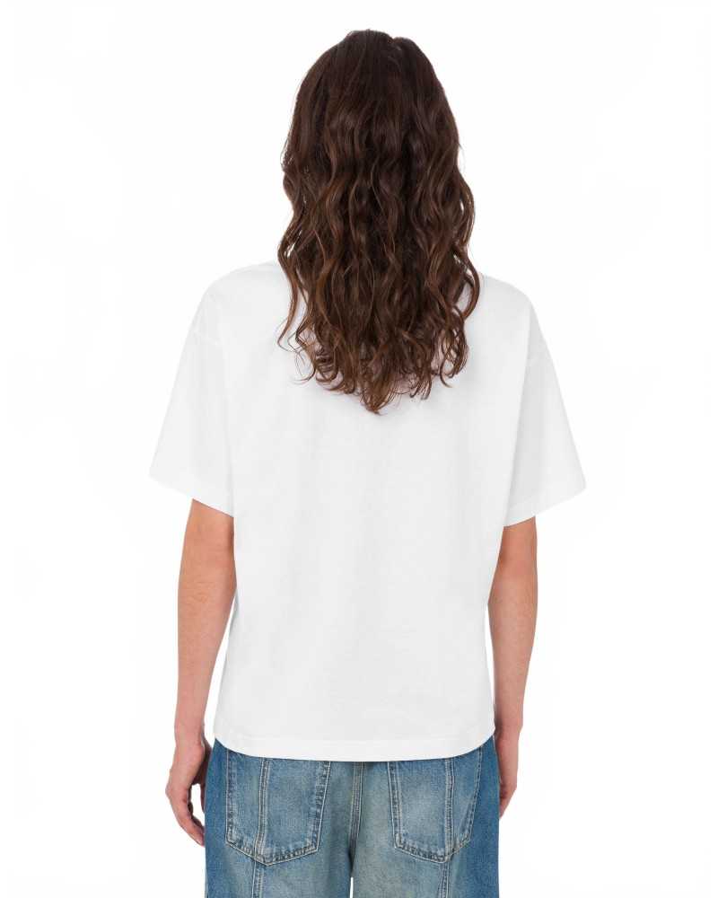 T-shirt Oie En Coton Biologique - Moschino - Blanc