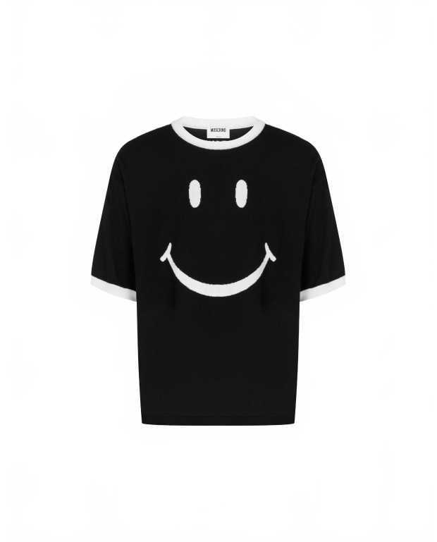 Smiley Merino Knit - Moschino - Black