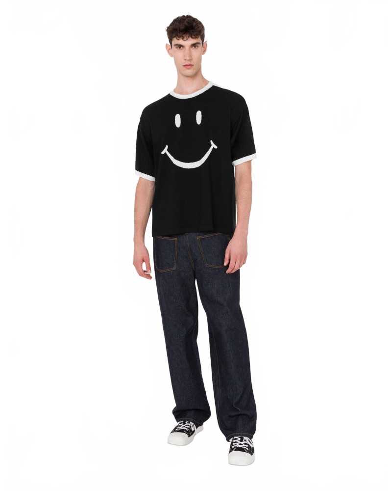 Smiley Merino Knit - Moschino - Black Smiley Merino Knit - Moschino - Black