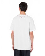 T-shirt En Jersey De Coton Biologique Gants De Boxe - Moschino - Blanc