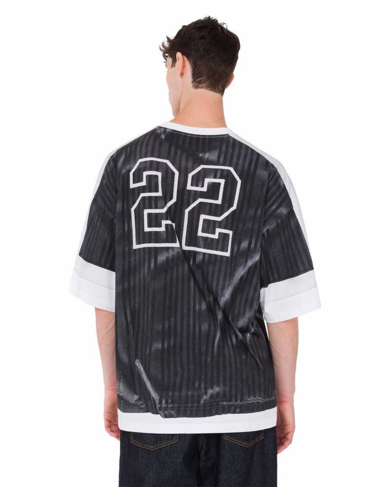 T-shirt En Jersey De Coton Biologique Imprimé - Moschino - Gris Foncé T-shirt En Jersey De Coton Biologique Imprimé - Moschino - Gris Foncé